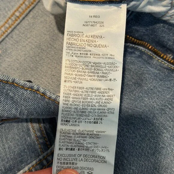 Levi’s Girls Cinch Barrel Jeans Size 14 NWT Blue - Picture 3 of 9